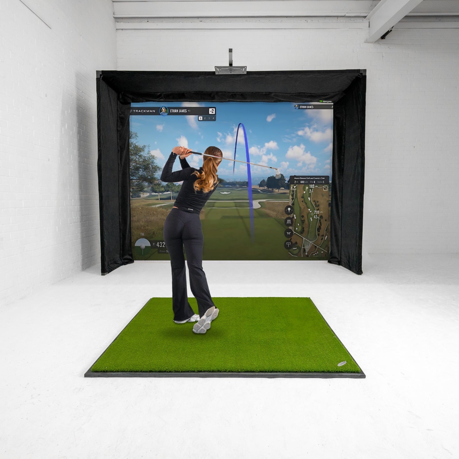 GolfBays Lux Golf Simulator Hitting Enclosure (4 Sizes)